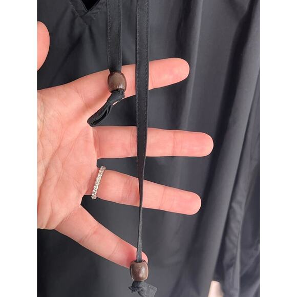 Inclan Studio Sampson Cotton-Lycra Long Sleeve Blouse Black Women's Size M NWT - Picture 10 of 10